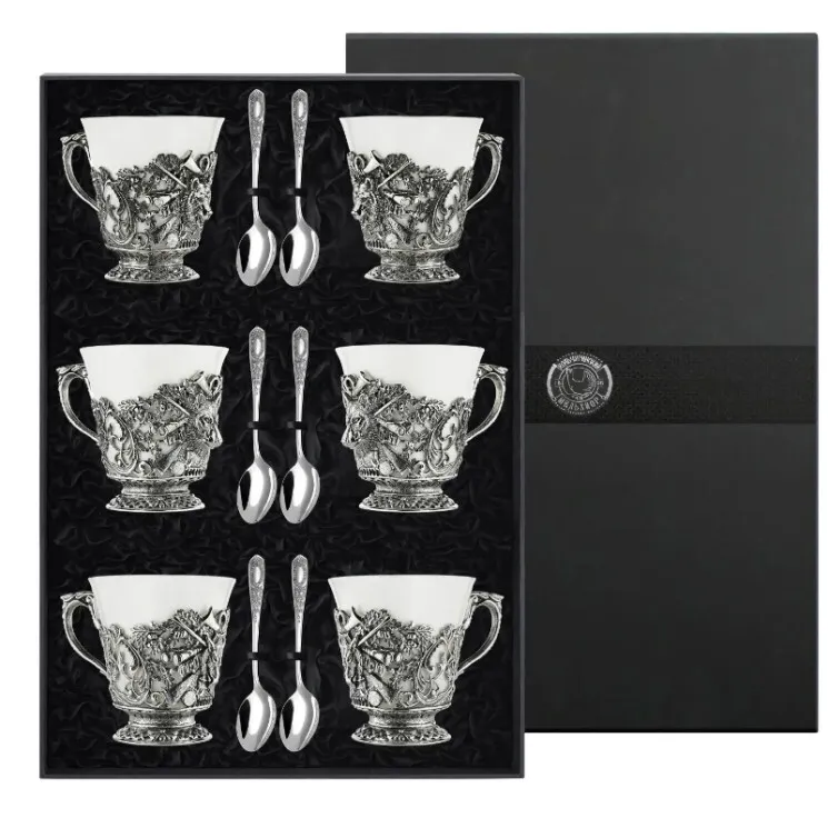 Набор 6 чайных чашек "Охотничий"